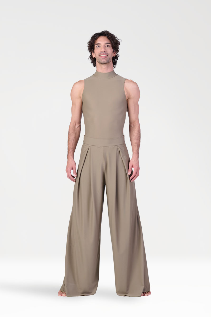 Pantaloni Larghi con Pieghe