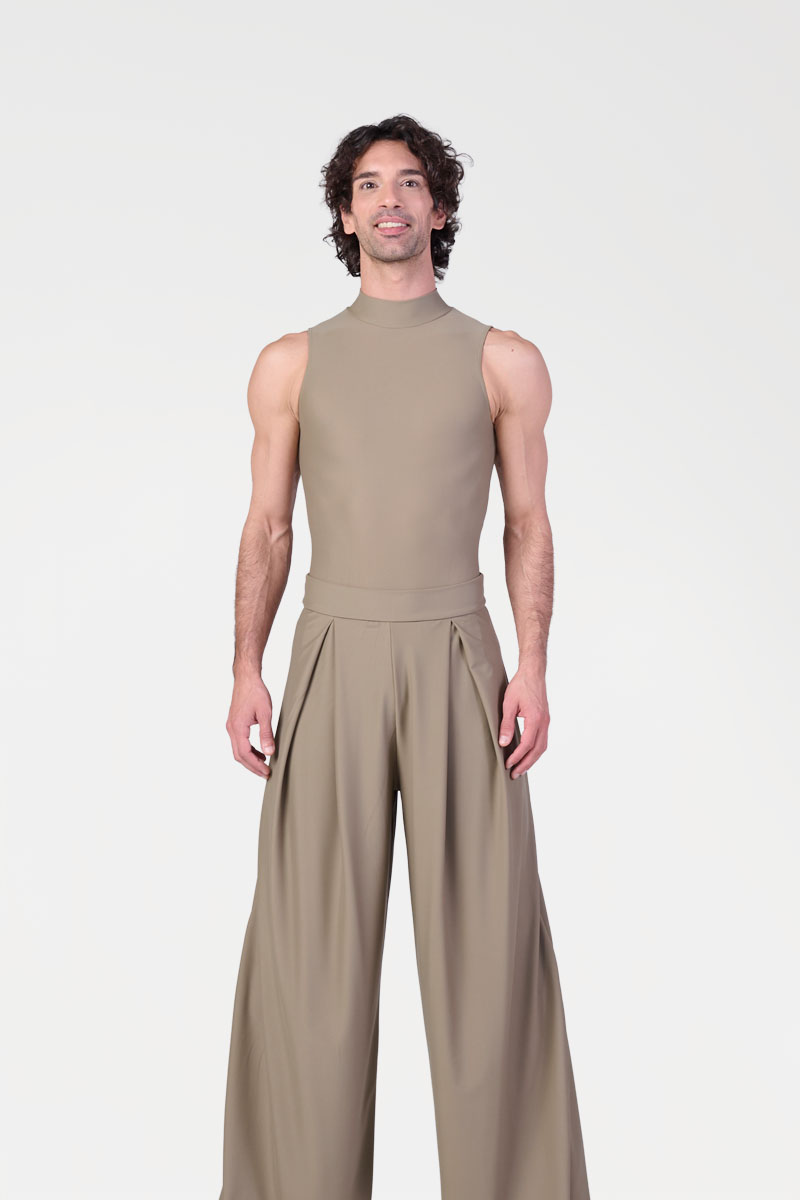 Pantaloni Larghi con Pieghe