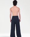 Pantaloni Larghi con Pieghe Laterali