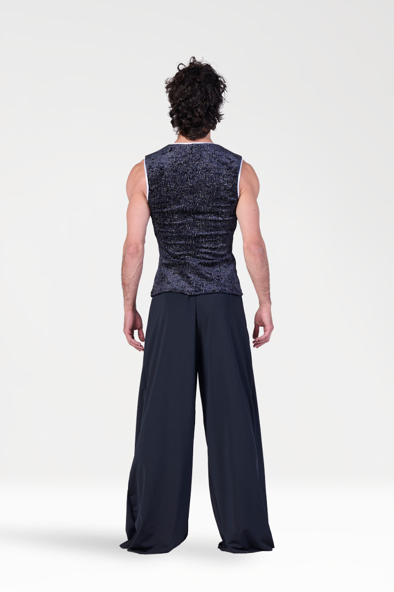 Pantaloni Larghi con Pieghe Laterali