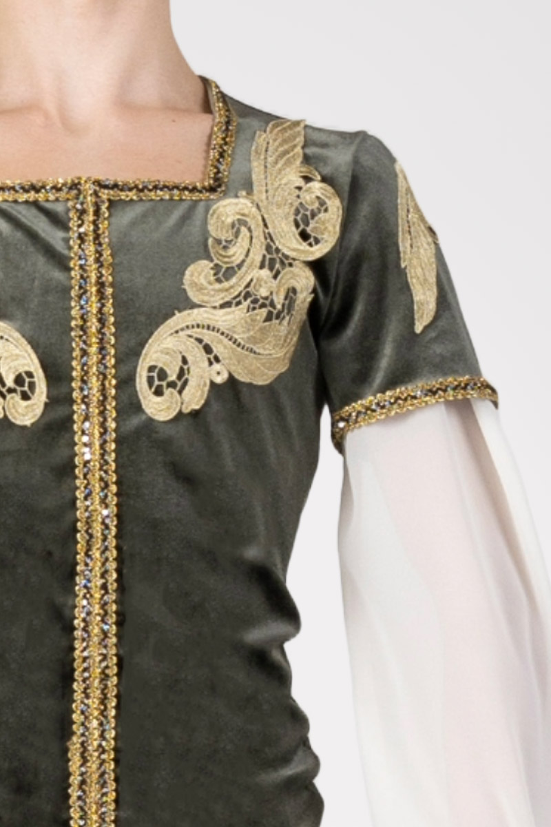 Casacca con Applicazioni Damascate