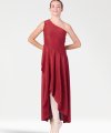 Vestito Monospalla con Gonna a Portafoglio