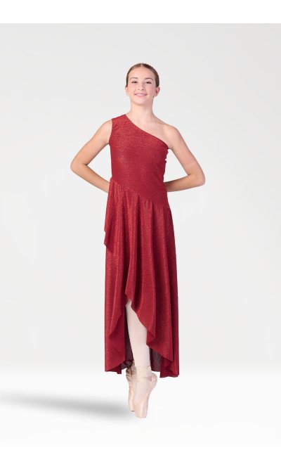 Vestito Monospalla con Gonna a Portafoglio