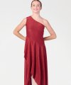 Vestito Monospalla con Gonna a Portafoglio