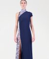 Vestito Lungo con Manica Asimmetrica