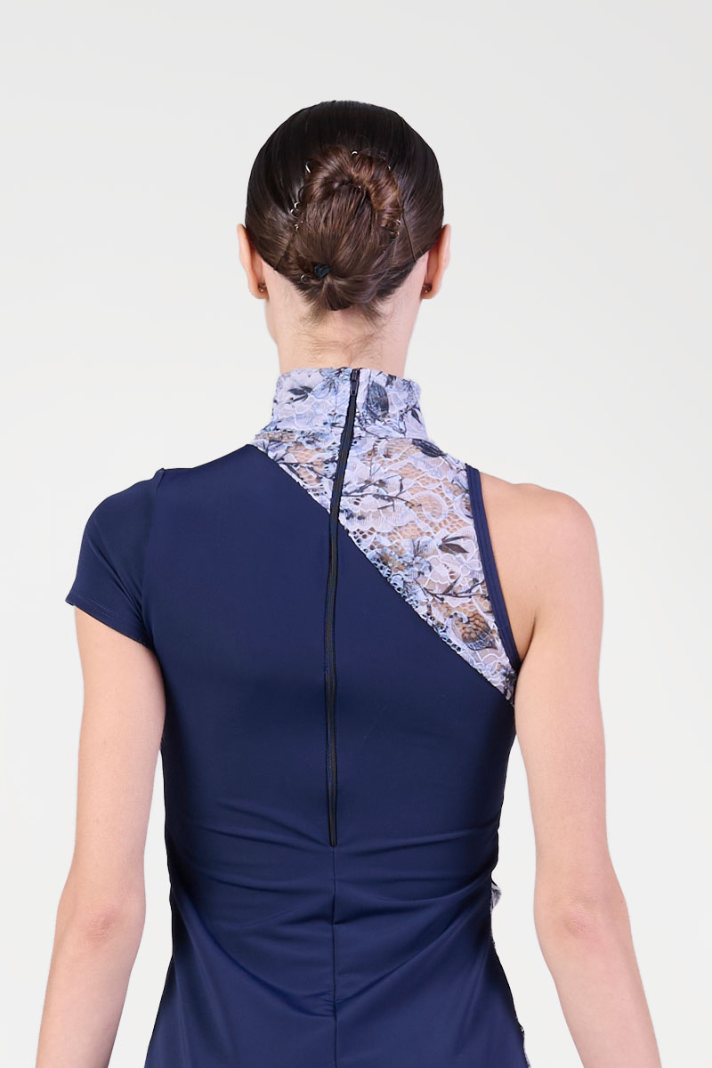 Vestito Lungo con Manica Asimmetrica