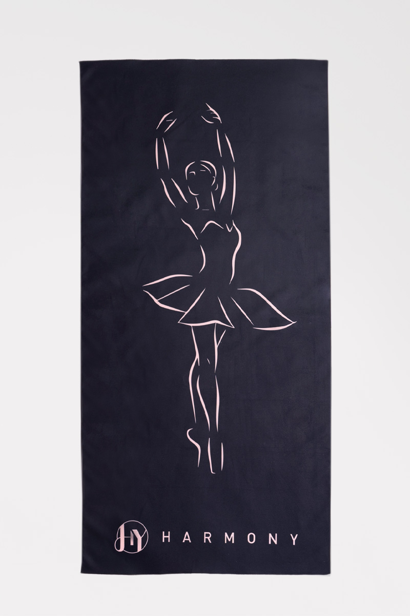 Black Microfibre Training Towel