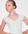 Short Sleeves Leotard with Curl