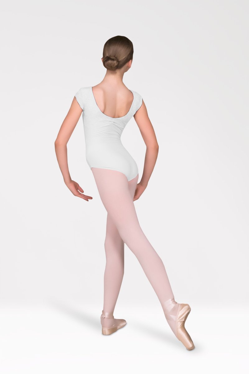 Short Sleeves Leotard with Curl