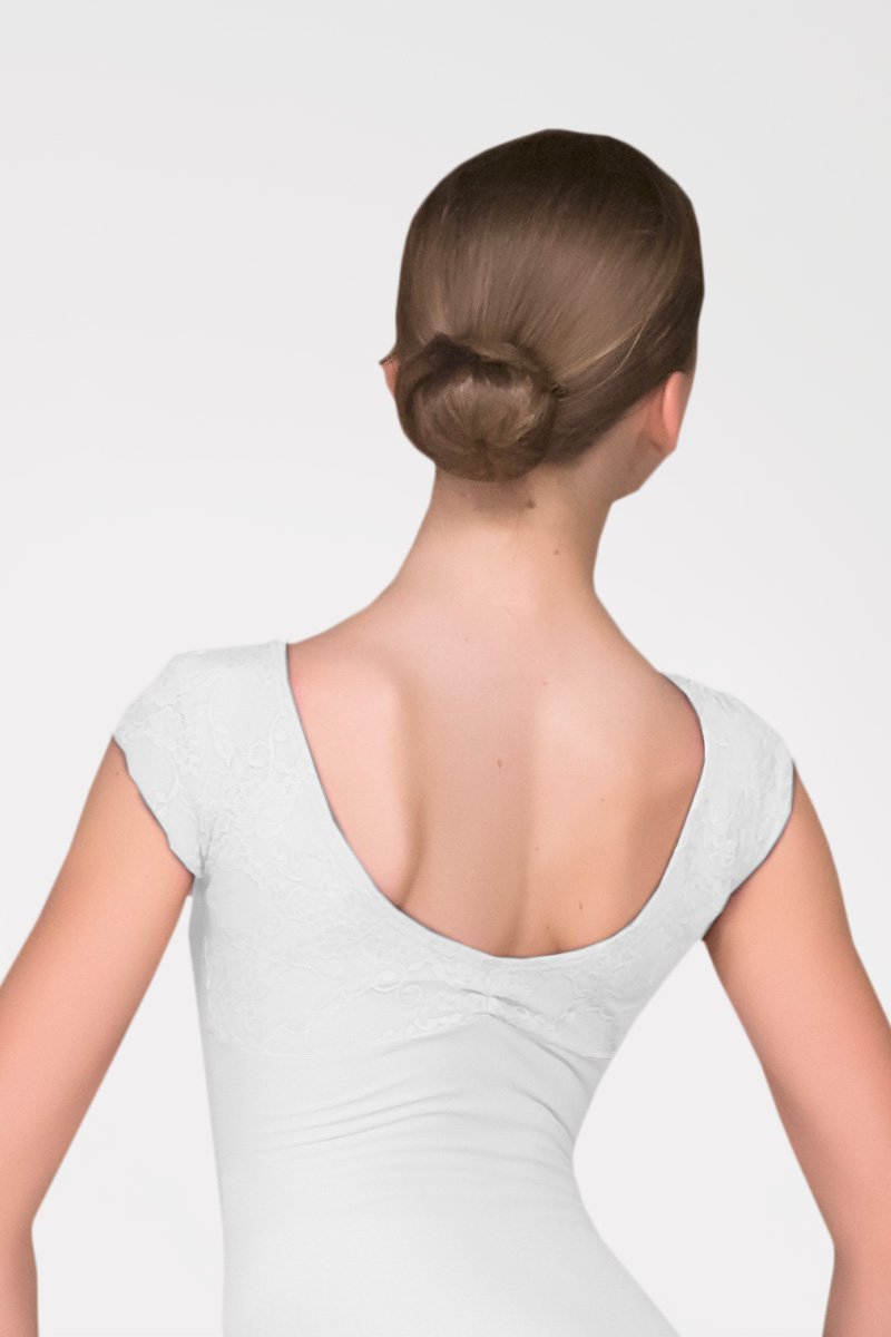 Short Sleeves Leotard with Curl
