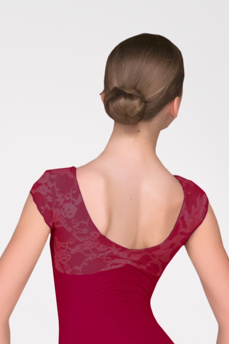 Short Sleeves Leotard with Curl