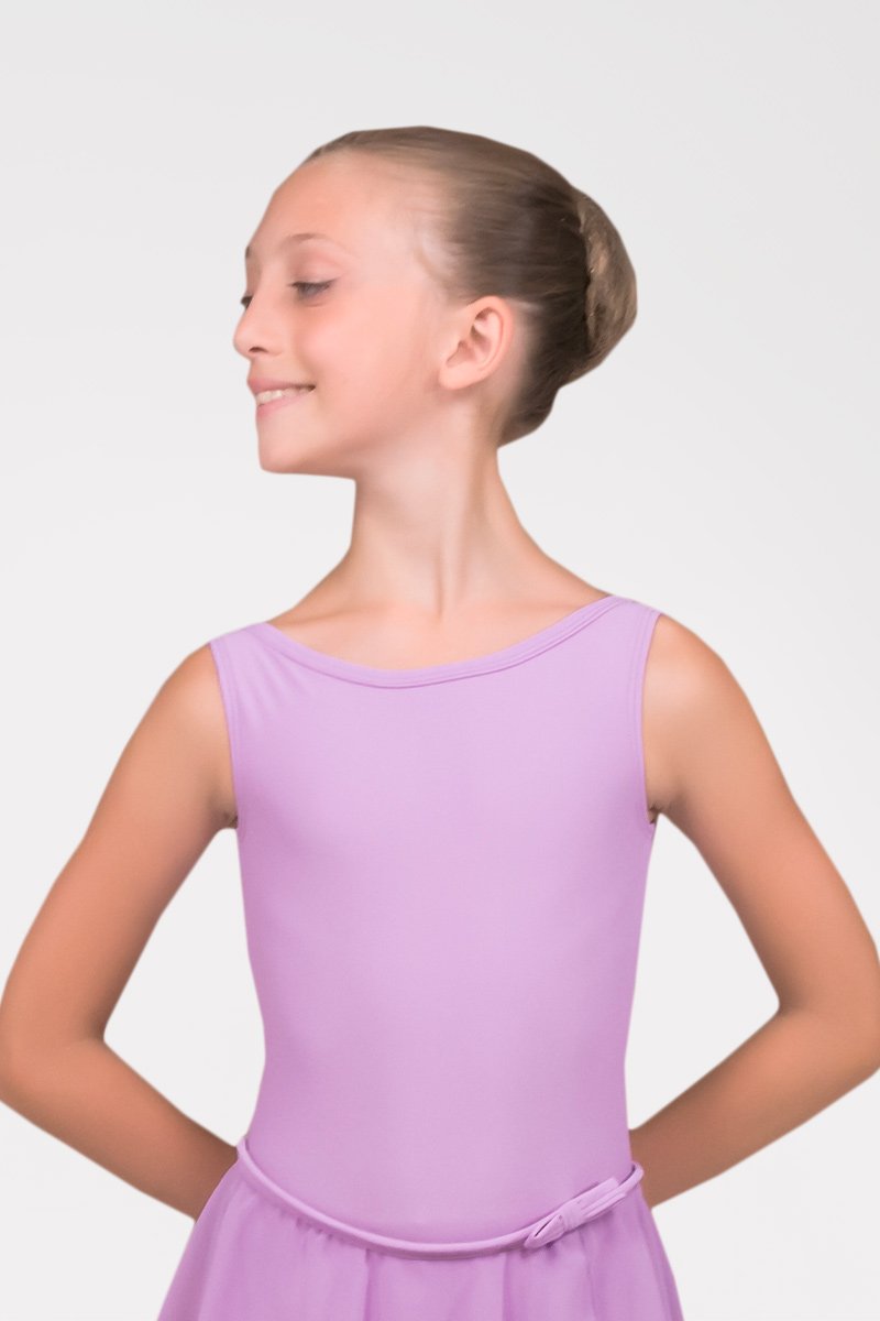 Tank Leotard with Short Skirt and Bow