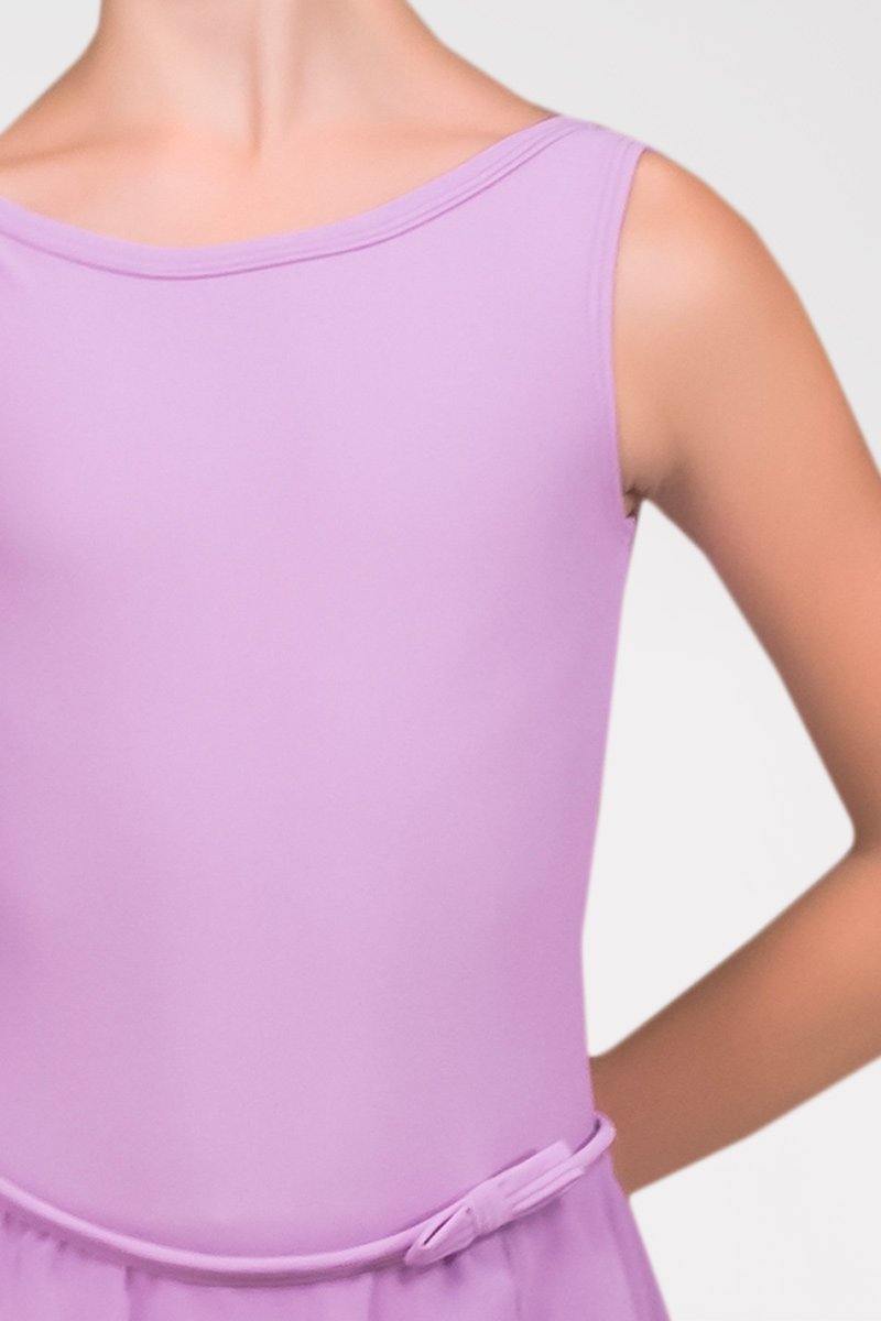 Tank Leotard with Short Skirt and Bow