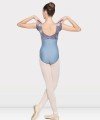 Short Sleeve Leotard in Velvet