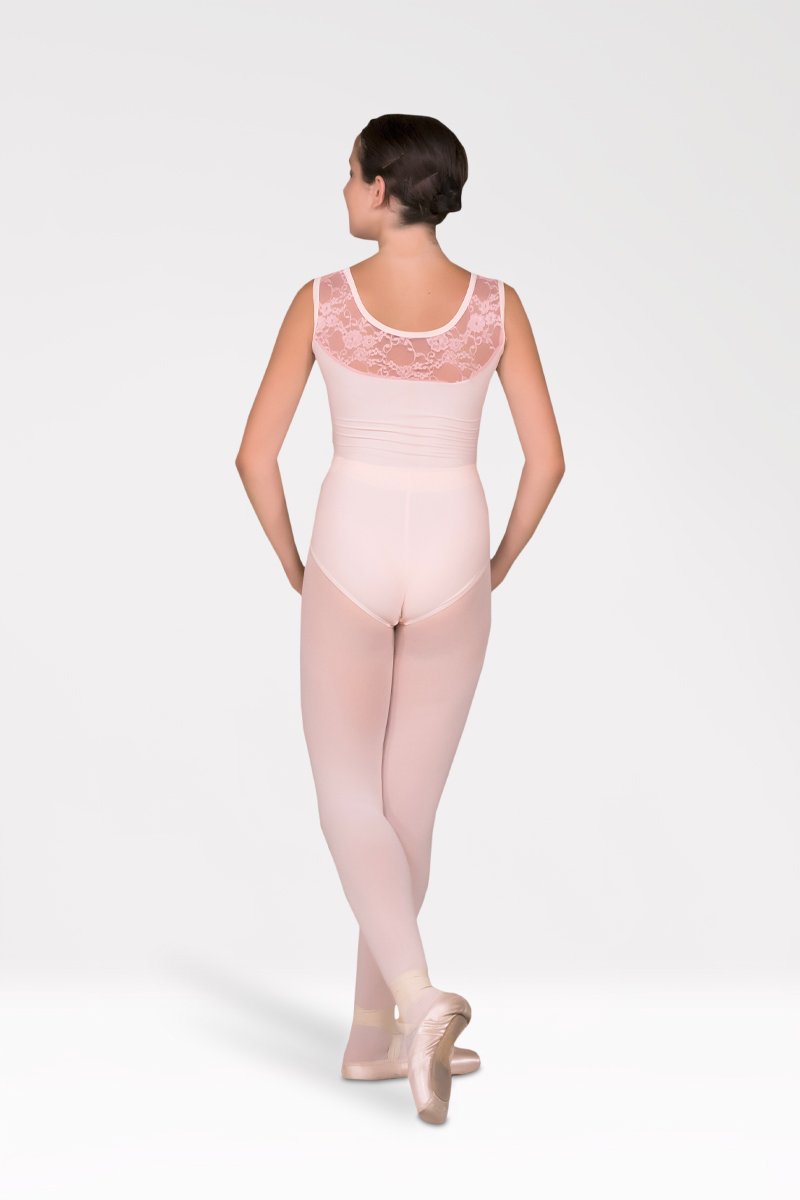 Tank Leotard with Lace Inserts