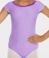 Short Sleeve Leotard with Neckline Bow