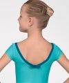 Short Sleeve Leotard with Neckline Bow