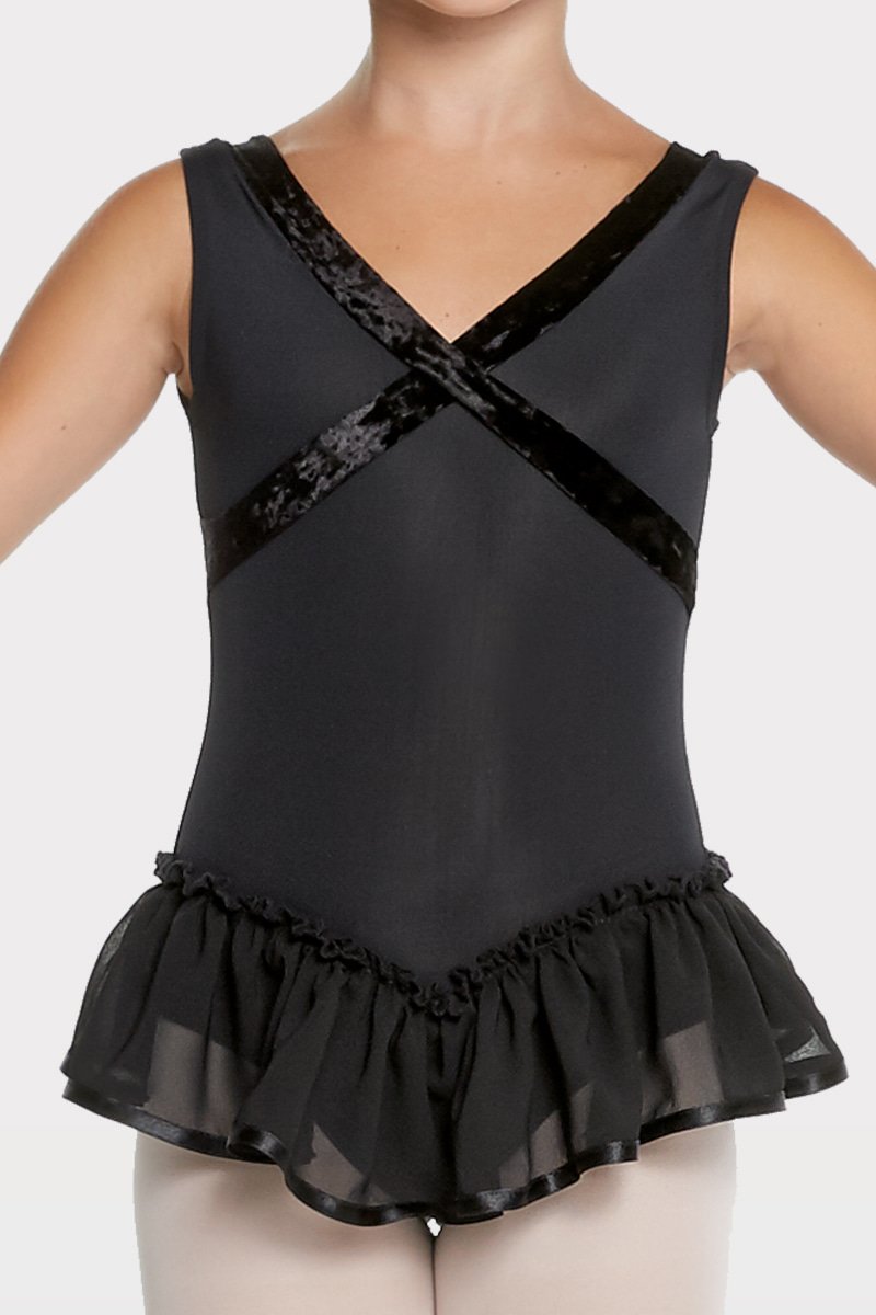 Tank Leotard with Velvet Bands