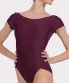 Short Sleeve Leotard with Back Neckline