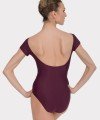 Short Sleeve Leotard with Back Neckline