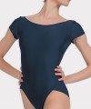Short Sleeve Leotard with Back Neckline