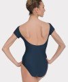 Short Sleeve Leotard with Back Neckline
