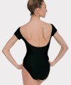 Short Sleeve Leotard with Back Neckline