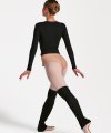 75 cm Black Wool Legwarmers